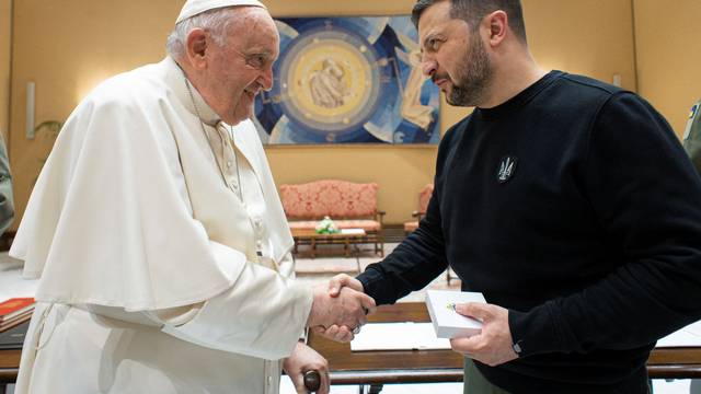 Pope Francis meets with Ukrainian President Volodymyr Zelenskiy