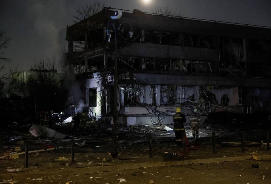 Aftermath of a Russian missile attack in Kyiv