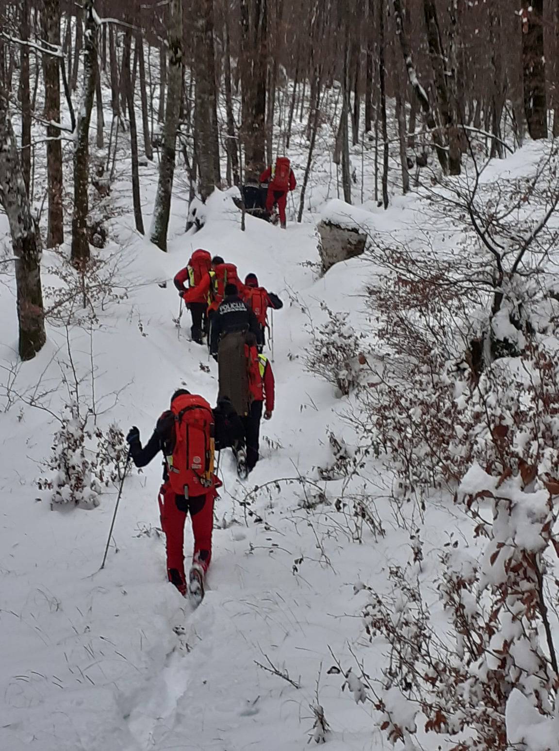 Migranti pobjegli u Sloveniju pa zapeli u snijegu, spasio ih GSS