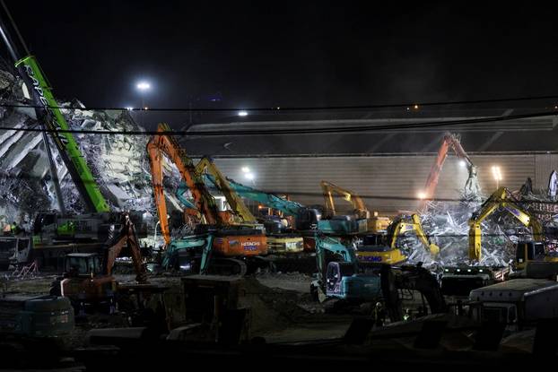 Aftermath of strong earthquake in Bangkok