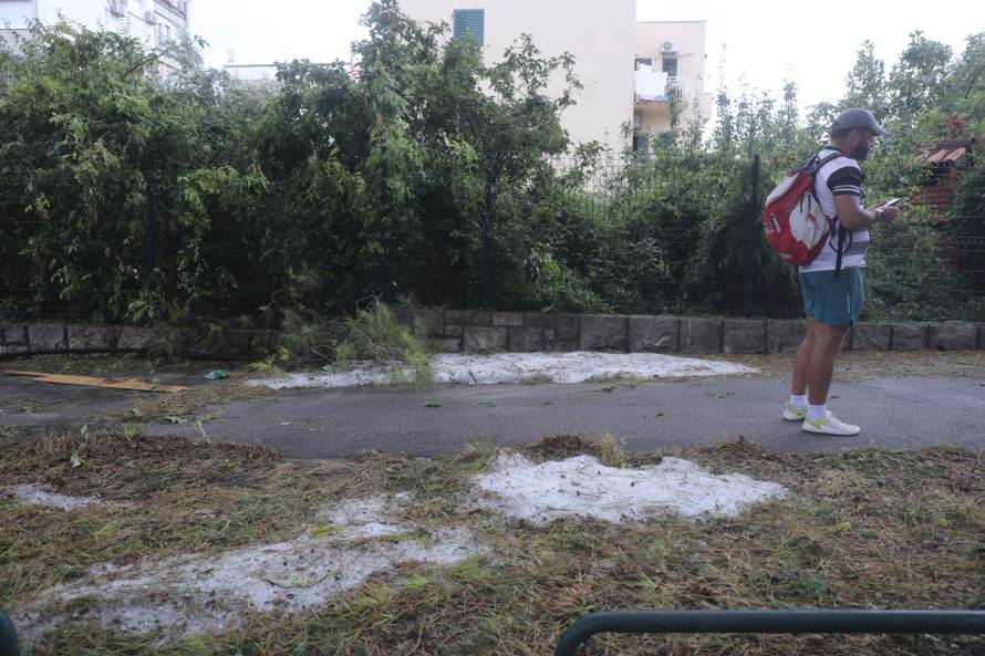 Velike štete u okolici Poljuda nakon oluje koja je poharala Split