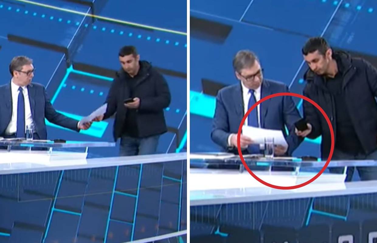 Holivud iz komšiluka: Vučiću tip usred emisije uživo donio papir s 'važnom vijesti'. Svi zabrinuti
