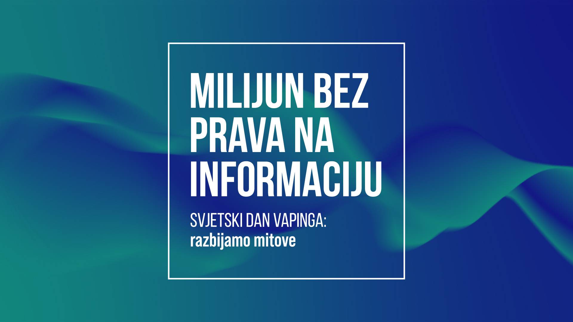 Kampanja ”Milijun bez prava” želi pušače informirati o manje štetnim alternativama