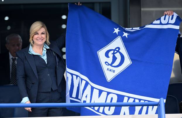 Kolinda Grabar-Kitarović na utakmici između Dinama i Rudeša