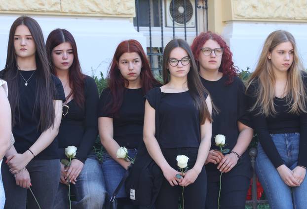 Šibenik: Šibenski  maturanti su norijadu posvetili Luki Milovcu sa 19 minuta šutnje i 19 bijelih balona