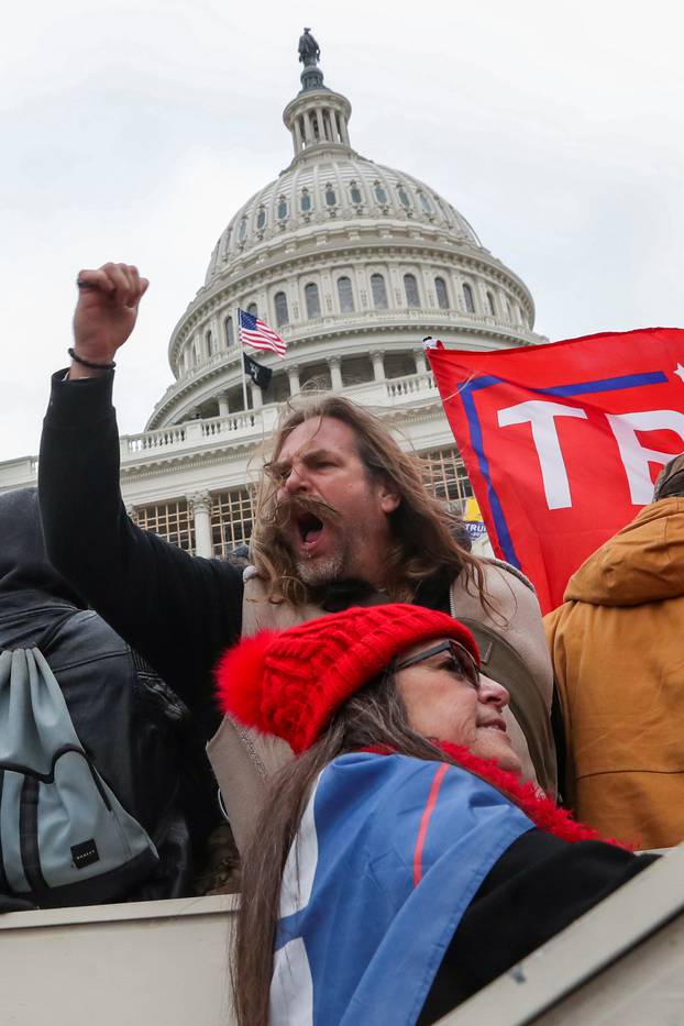 Supporters of U.S. President Donald Trump gather in Washington