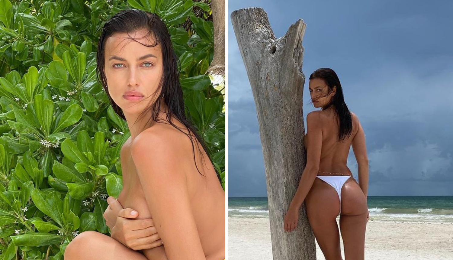 Irina Shayk zavodi u toplesu i tangama, fanovi joj poručuju: 'Kanye ne gubi, bolja si od Kim'