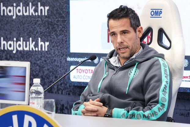 Split: Konferencija za medije trenera Hajduka uo&ccaron;i utakmice s Rijekom