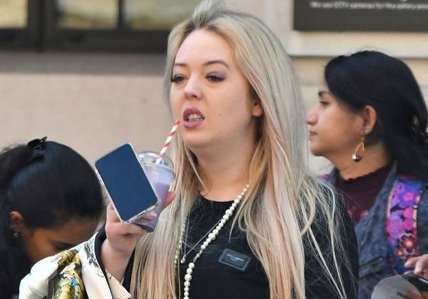 *EXCLUSIVE* *WEB MUST CALL FOR PRICING* "POTUS" Donald Trump's daughter Tiffany blends in with the crowd on a London outing