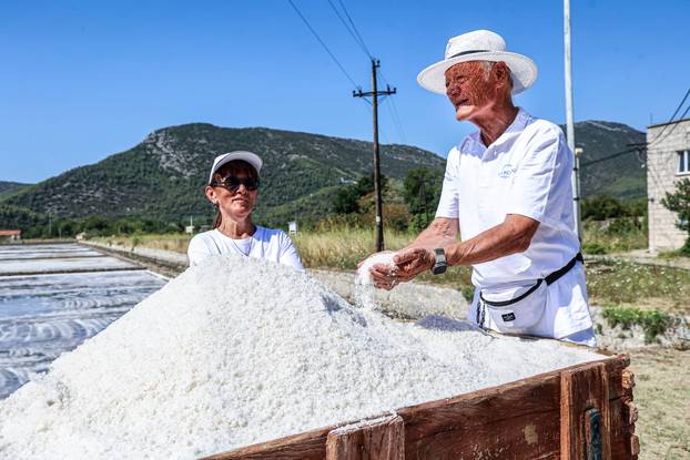 Berba soli u Stonskoj solani