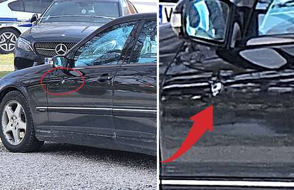 FOTO Ispred kuće ubijenog poduzetnika A.P. iz Vinkovaca Mercedes s rupom od metka