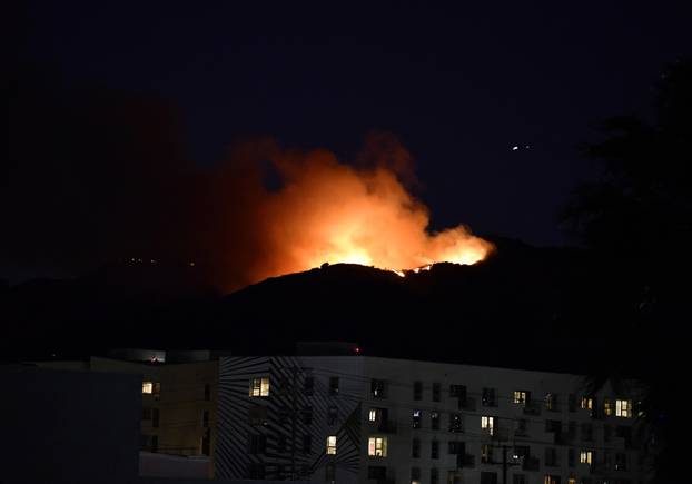 Hollywood hills fire