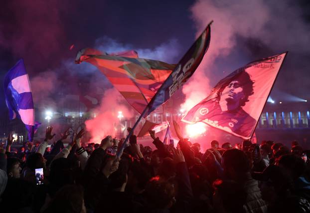 Supercoppa Italiana - Final - Napoli fans celebrate after the final