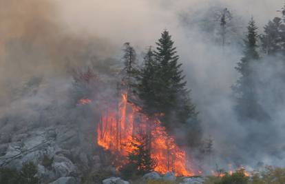 Kiša pomaže u gašenju vatre kod Korenice,  gori i na Velebitu