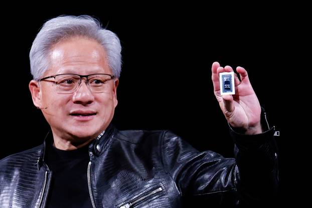 Nvidia CEO Jensen Huang introduces the RTX Spark GPU during a keynote address on the sidelines of the annual Computex in Taipei