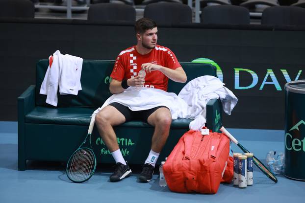 Osijek: Trening hrvatske Davis cup reprezentacije