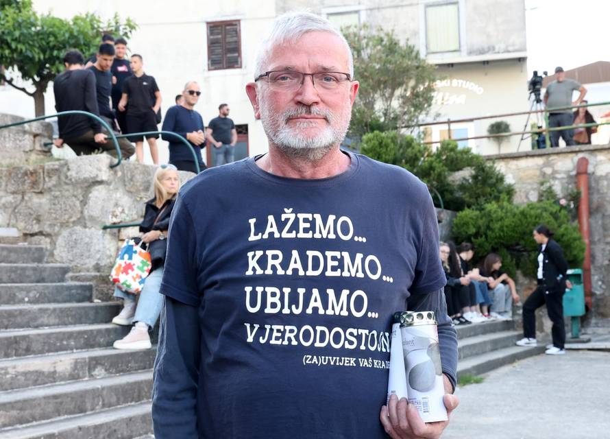 Drniš: Mirno okupljanje,prosvjed i molitva za ubijenog Luku Milovca