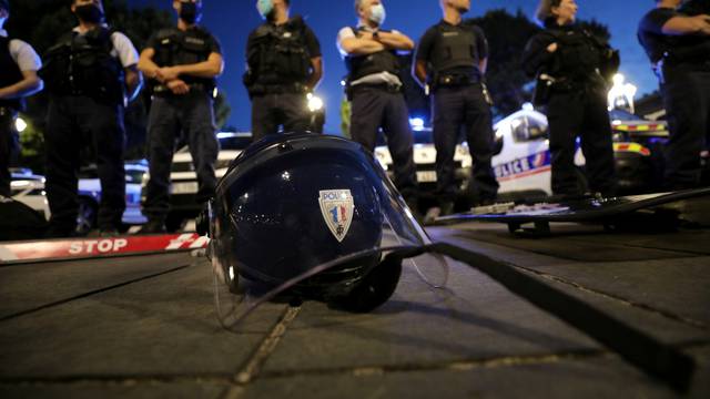 Police officers demonstrate against French Interior Minister Christophe Castaner's reforms in Nice