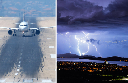 Olujno nevrijeme u Splitu: Pada tuča, zamućena je voda,  a avion je sletio iz drugog pokušaja
