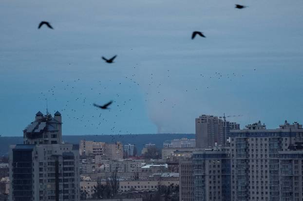 Russian missile and drone strike in Kyiv