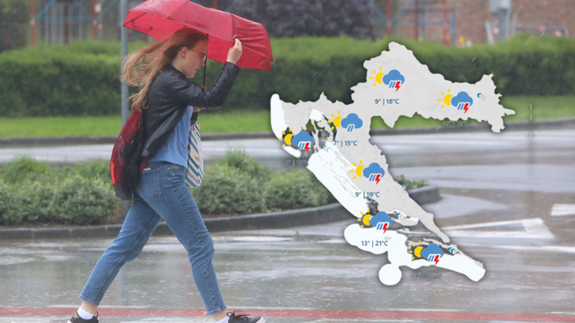 Kiša i grmljavinsko nevrijeme obilježit će vikend: Na snazi meteoalarm za cijelu obalu