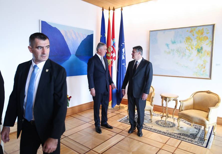 Zagreb: Zoran Milanović sastao se s Milom Đukanovićem u Uredu predsjednika na Pantovčaku