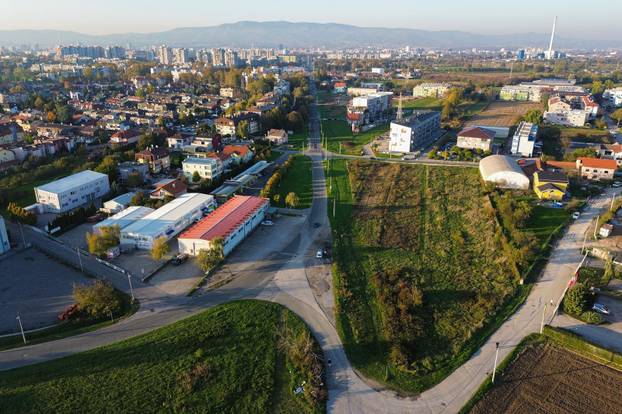 Snimke iz zraka po?etka radova na proširenju i rekonstrukciji Sarajevske ceste u Zagrebu