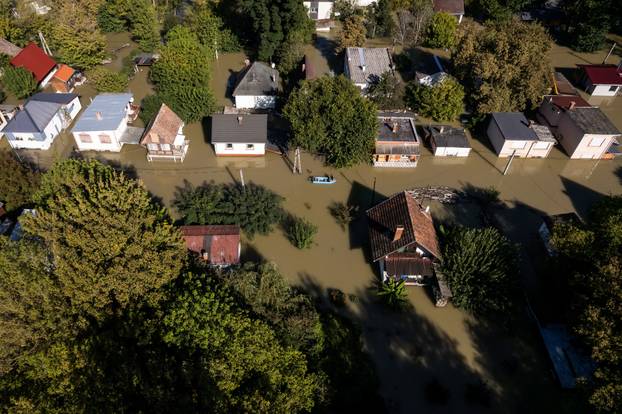 Flooding Danube in Hungary
