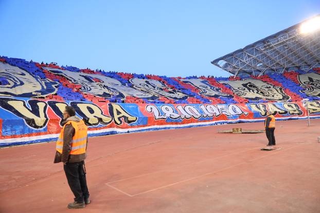Amosfera na Poljudu tijekom utakmice Hajduk - Dinamo