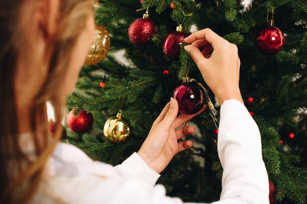 decorating christmas tree