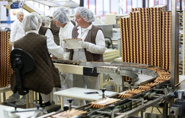 Zagreb: Dinamovci u pogonu tvornice čokolade Kraš