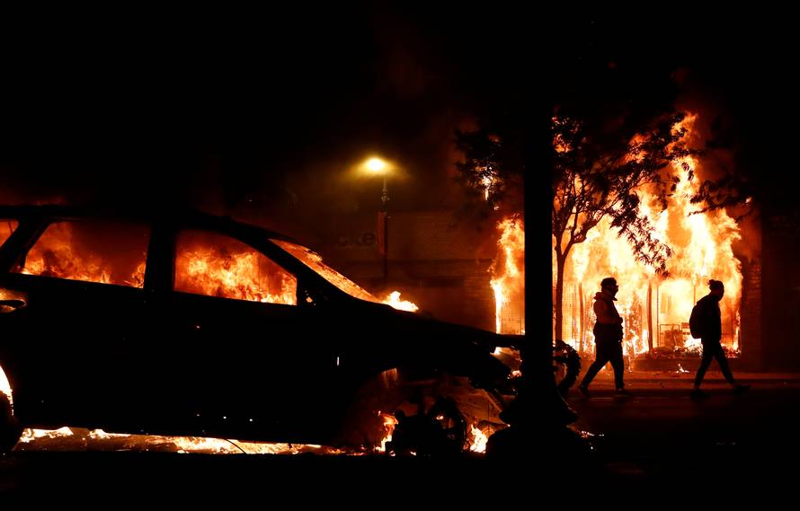 Protest against the death of African-American man George Floyd in Minneapolis