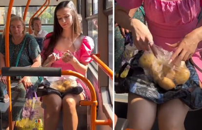 Bizarni video iz Srbije: Djevojka u minici sjela u autobus i počela guliti krumpire pred putnicima