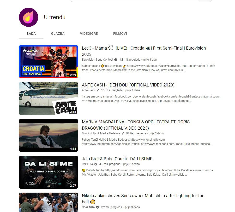 Gori trending na YouTubeu! Let 3 jači je od Jale, Bube, Nuccija...