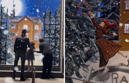 Božićna čarolija usred Zagreba: Saša Šekoranja je ove godine izlogom nadmašio sam sebe