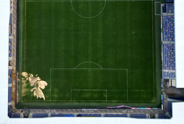 Sink hole appears at AFC Wimbledon football ground