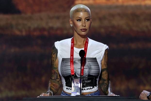 Entertainer Amber Rose ahead of 2024 Republican National Convention in Milwaukee, WI