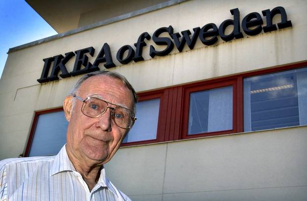 FILE PHOTO: Ingvar Kamprad, founder of Swedish multinational furniture retailer IKEA, is seen at company's head office in Almhult