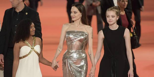 Angelina Jolie attends the red carpet of the movie "Eternals"