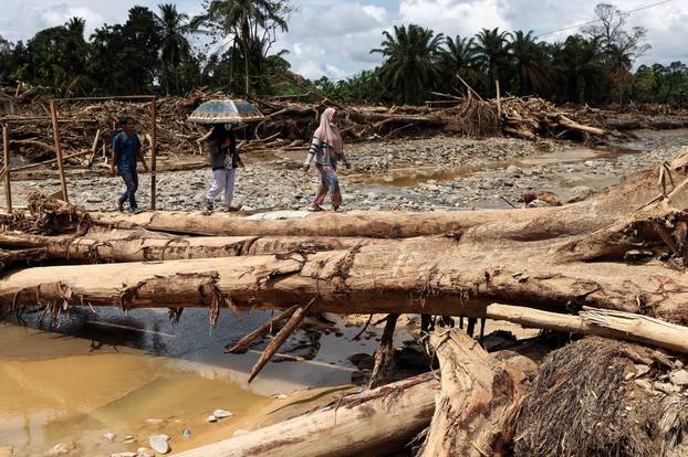 Aftermath of a deadly flash flood in Batang Toru, South Tapanuli