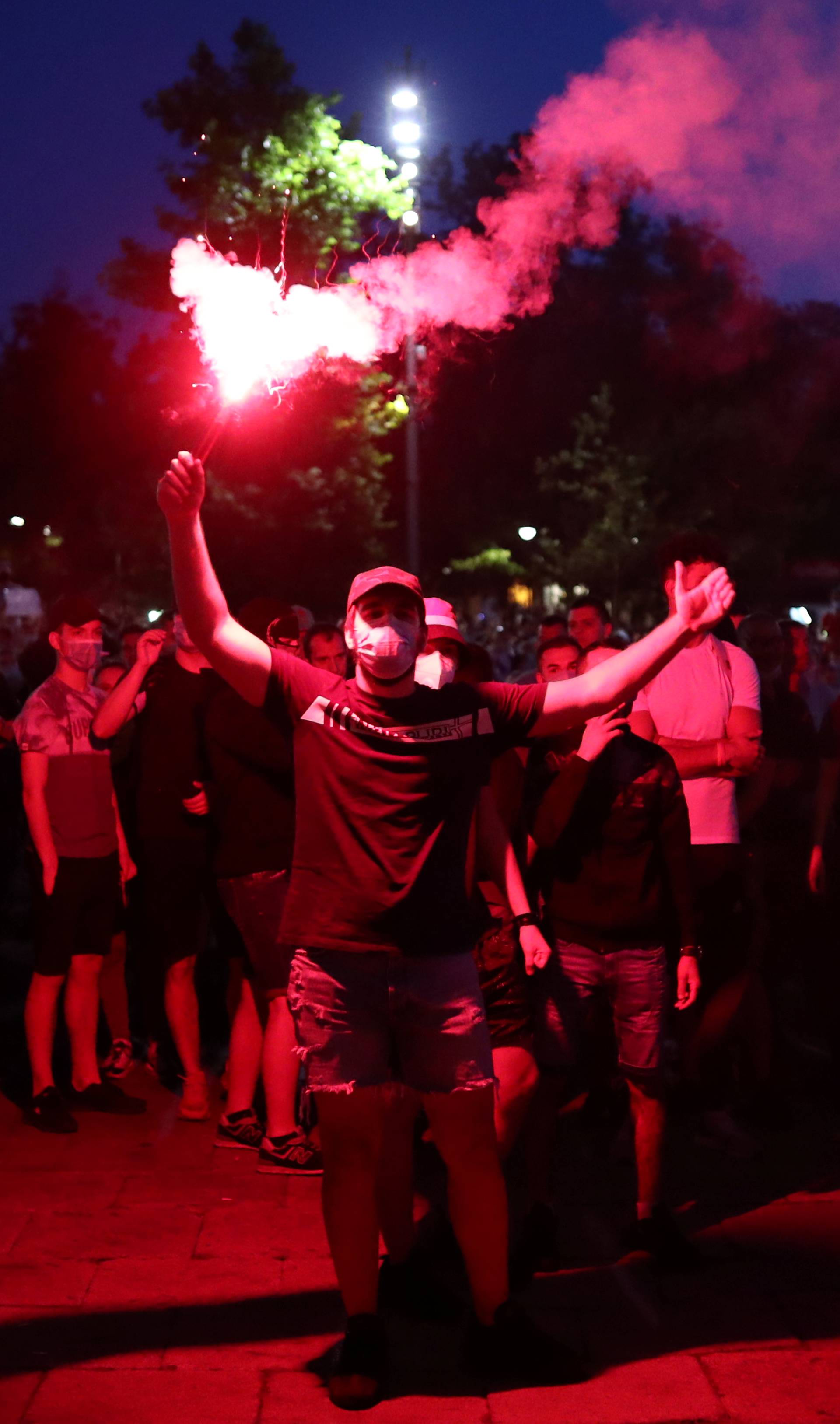 Protest amid the spread of the coronavirus disease (COVID-19) in Belgrade