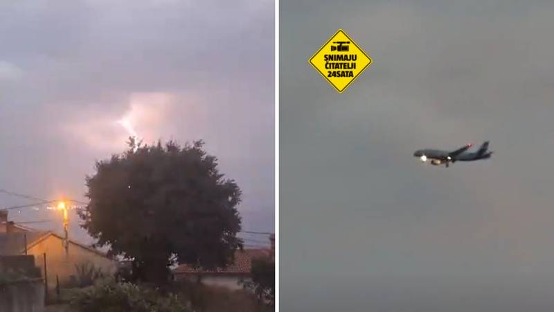 Munja udarila v letalo med pristajanjem na Krku