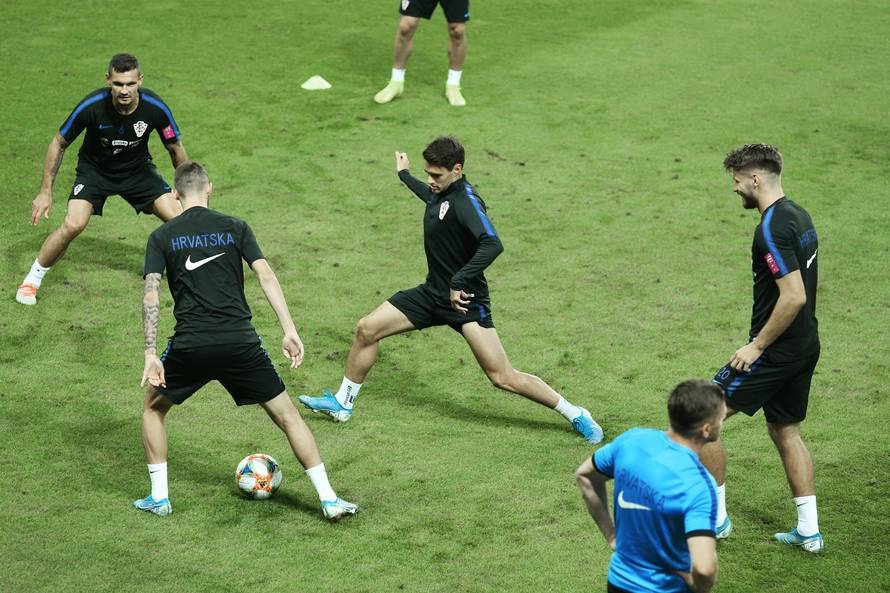 Trnava: Trening nogometnih reprezentativaca prije utakmice sa SlovaÄkom