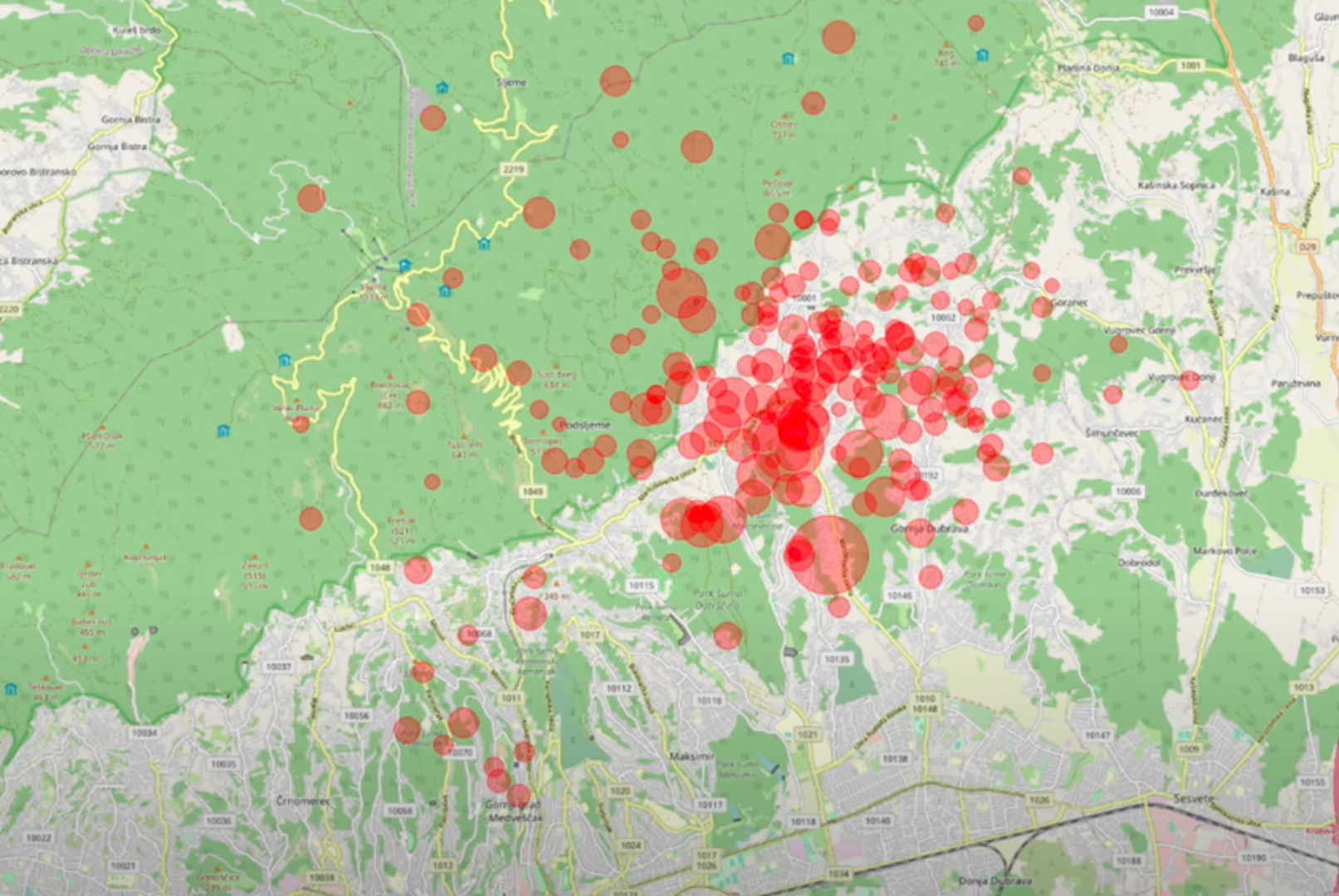 Svi potresi u Zagrebu od onog 22. ožujka: Bilo ih je oko 1000!