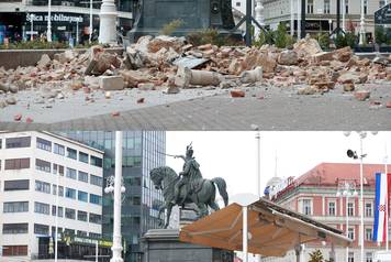 Lokacije Zagreba nakon potresa i danas, nakon tri godine