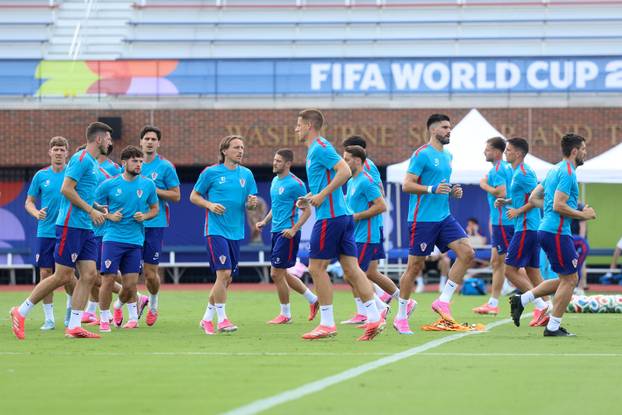 Dallas: Trening hrvatskih nogometnih reprezetativaca uoči utakmice protiv Engleske