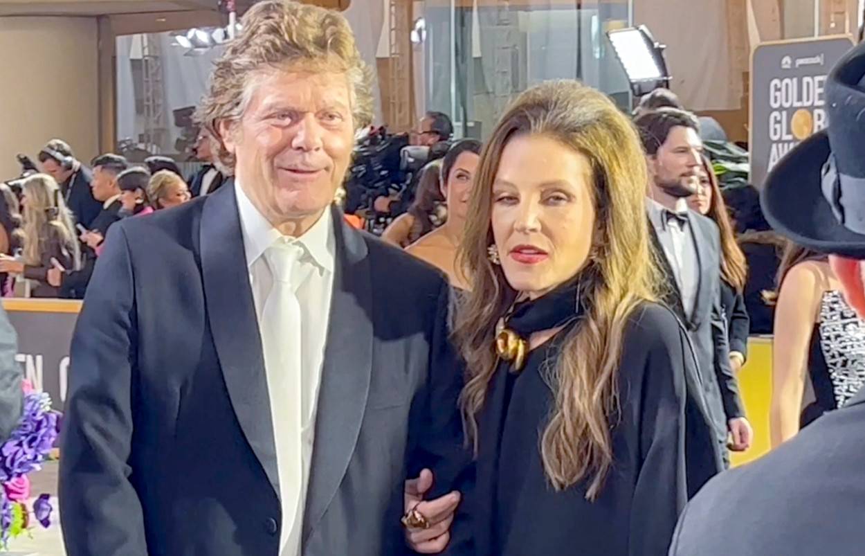 Lisa Marie Presley en los Golden Globes un día antes de sufrir un paro cardíaco