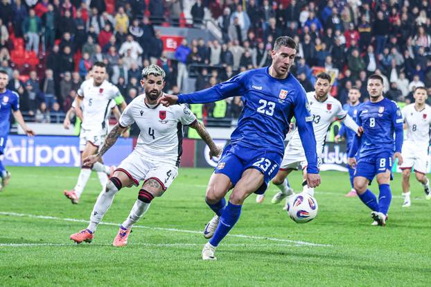 Leskovac: Utakmica 6. kola Grupe K kvalifikacija za Svjetsko prvenstvo 2026 između Srbije i Albanije 