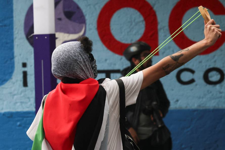 Protest march ahead of the opening match of the 2026 FIFA World Cup in Mexico City