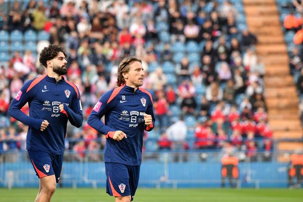 Varaždin: Trening hrvatske nogometne reprezentacije